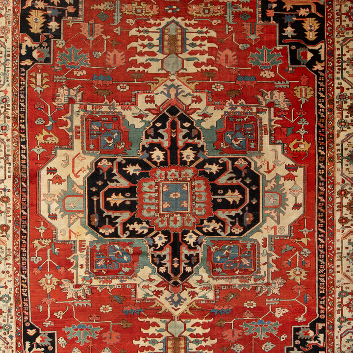 Antique Traditional Serapi Wool Rug - 11'6" x 17'6"