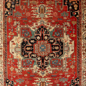 Antique Traditional Serapi Wool Rug - 11'6" x 17'6" - hover