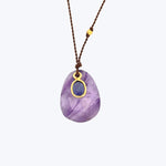 Amethyst + Sapphire Sandpiper Necklace