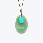 Chrysoprase + Sleeping Beauty Turquoise Sandpiper Necklace