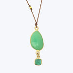 Chrysoprase + Emerald Kingfisher Necklace