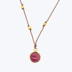 Tourmaline Necklace With Scattered 18Kt Gold Beads