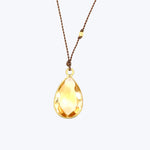 Lark Large Pear Shaped Citrine Necklace