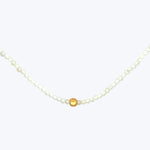 Lemon Topaz + 18Kt Gold Hexagon Beaded Dove Necklace