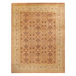 Brown Traditional Mogul Wool Rug - 10'3" x 13'4"