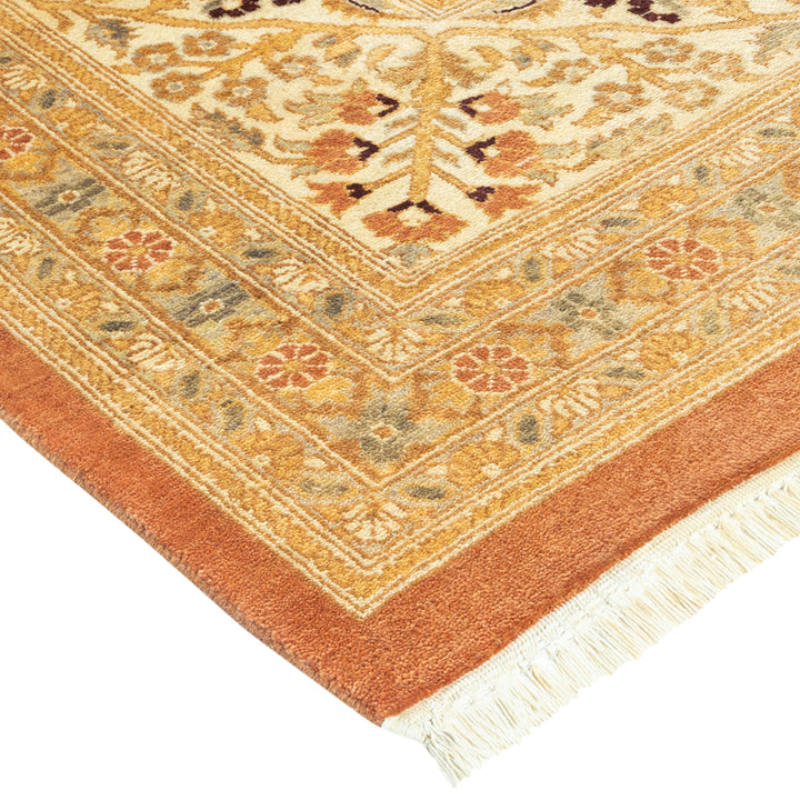 Brown Traditional Mogul Wool Rug - 10'3" x 13'4"