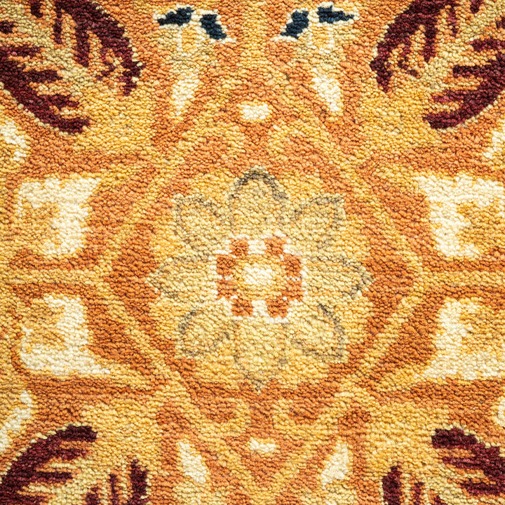 Brown Traditional Mogul Wool Rug - 10'3" x 13'4"