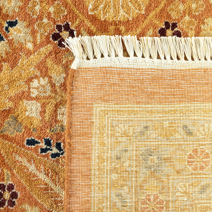 Brown Traditional Mogul Wool Rug - 10'3" x 13'4"