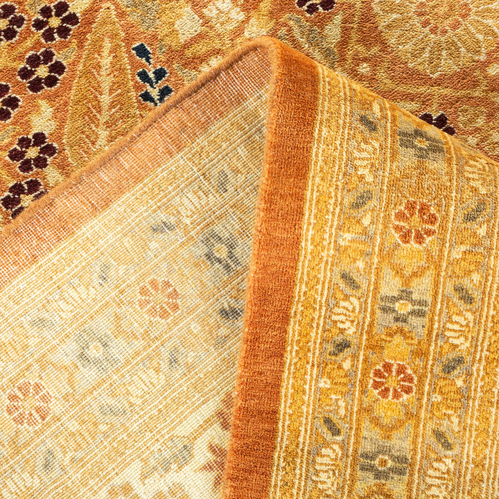 Brown Traditional Mogul Wool Rug - 10'3" x 13'4"