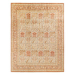Pink Traditional Mogul Wool Rug - 10'5" x 13'6"