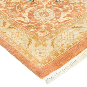 Pink Traditional Mogul Wool Rug - 10'5" x 13'6" - hover