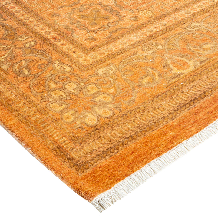 Pink Traditional Mogul Wool Rug - 9'4" x 12'1"