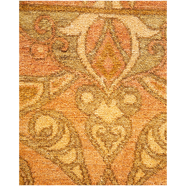 Pink Traditional Mogul Wool Rug - 9'4" x 12'1"