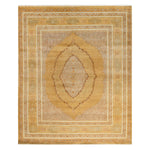 Yellow Traditional Mogul Wool Rug - 8'1" x 9'8"
