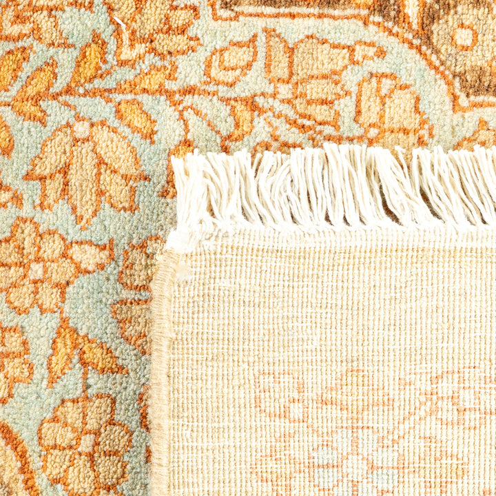 Yellow Traditional Mogul Wool Rug - 8'1" x 9'8"