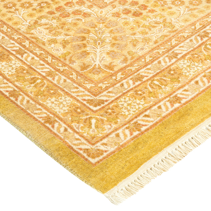 Green Traditional Mogul Wool Rug - 9'2" x 15'8"