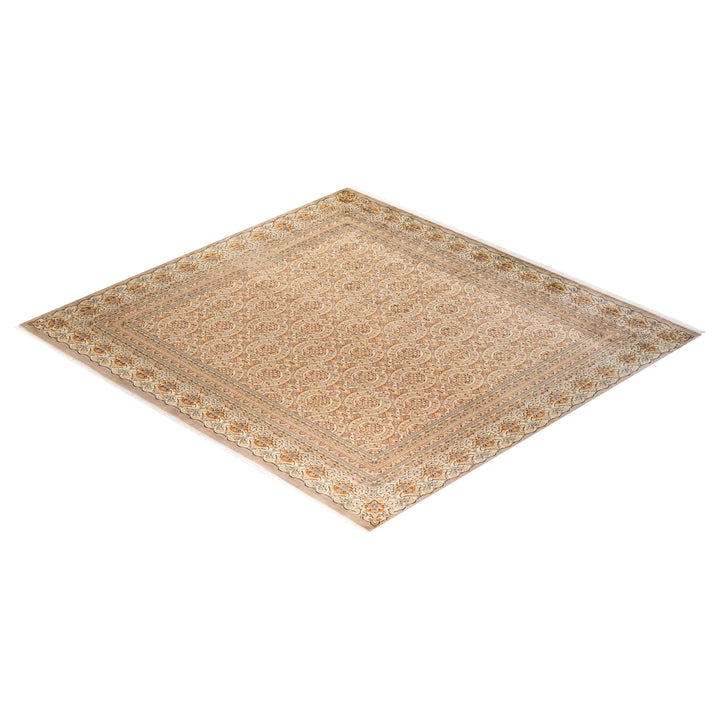 Ivory Traditional Mogul Wool Rug - 9'4" x 10'1"