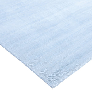 Light Blue Solid Art Silk Blend Rug 9' x 12' - hover