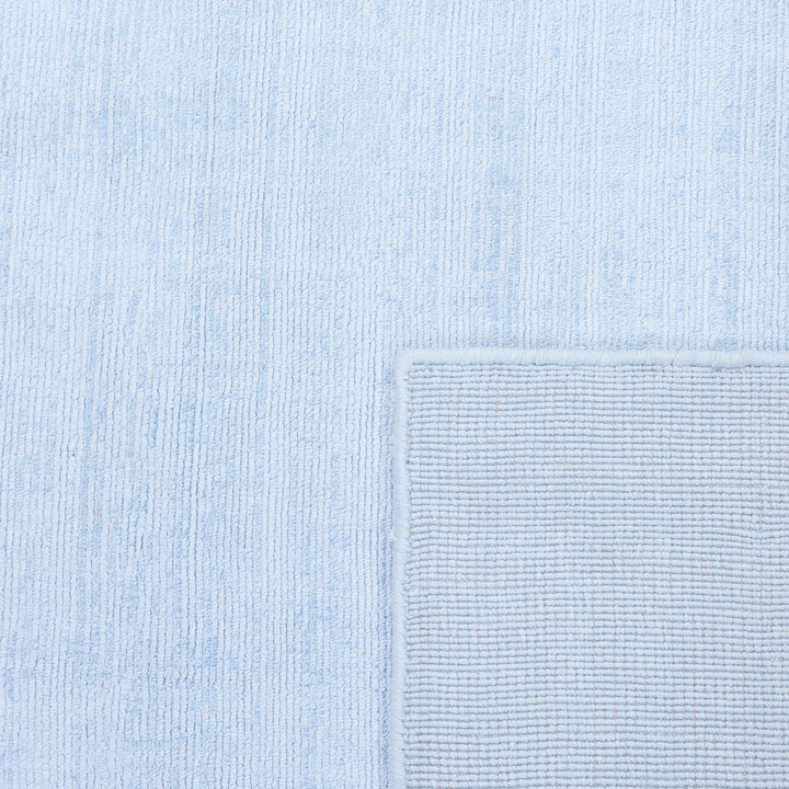 Light Blue Solid Art Silk Blend Rug 9' x 12'
