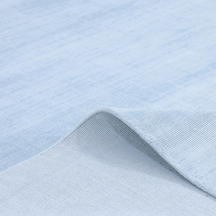 Light Blue Solid Art Silk Blend Rug 9' x 12'