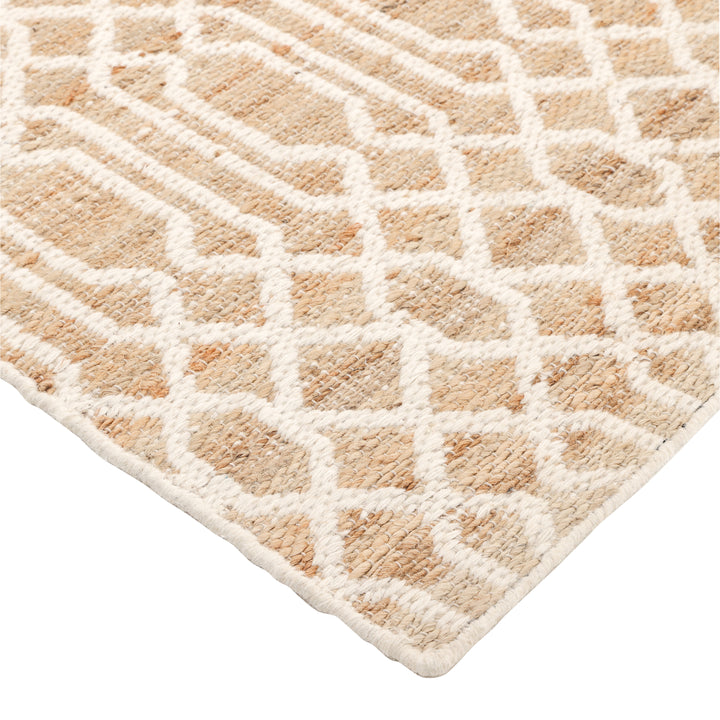 Transitional Jute Cotton Blend Rug Ivory / 8' x 10'