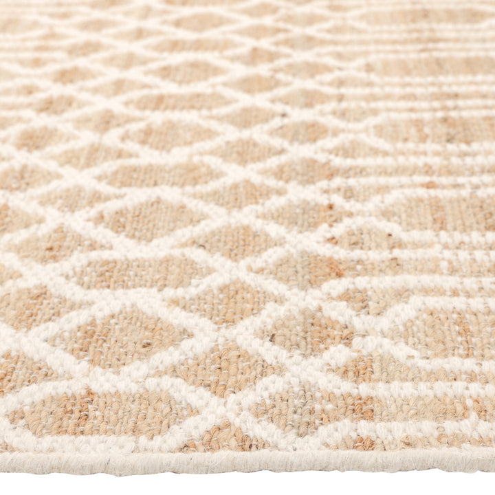 Transitional Jute Cotton Blend Rug Ivory / 8' x 10'