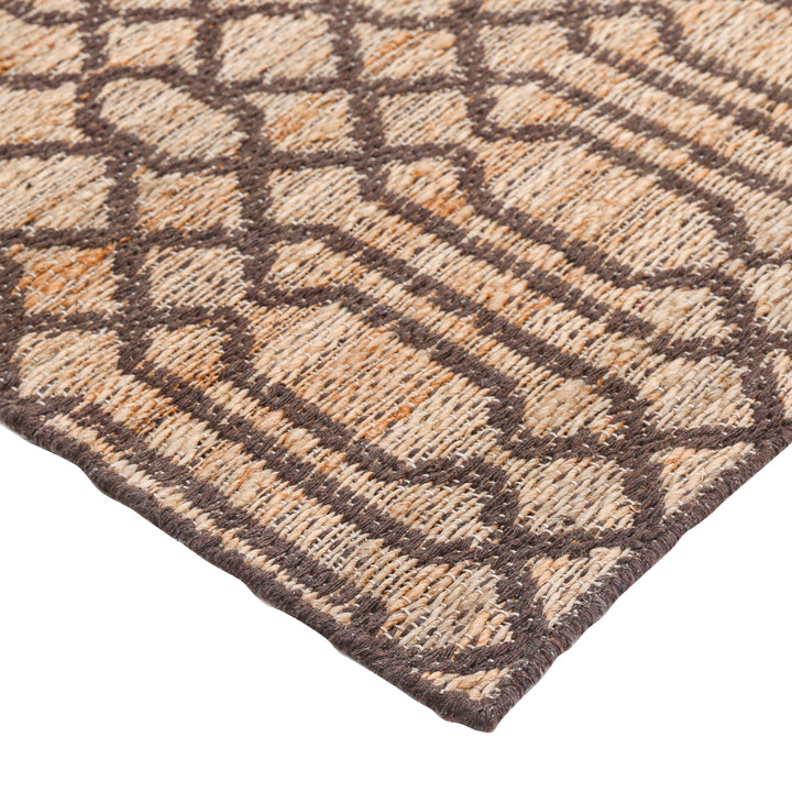 Transitional Jute Cotton Blend Rug Brown / 8' x 10'