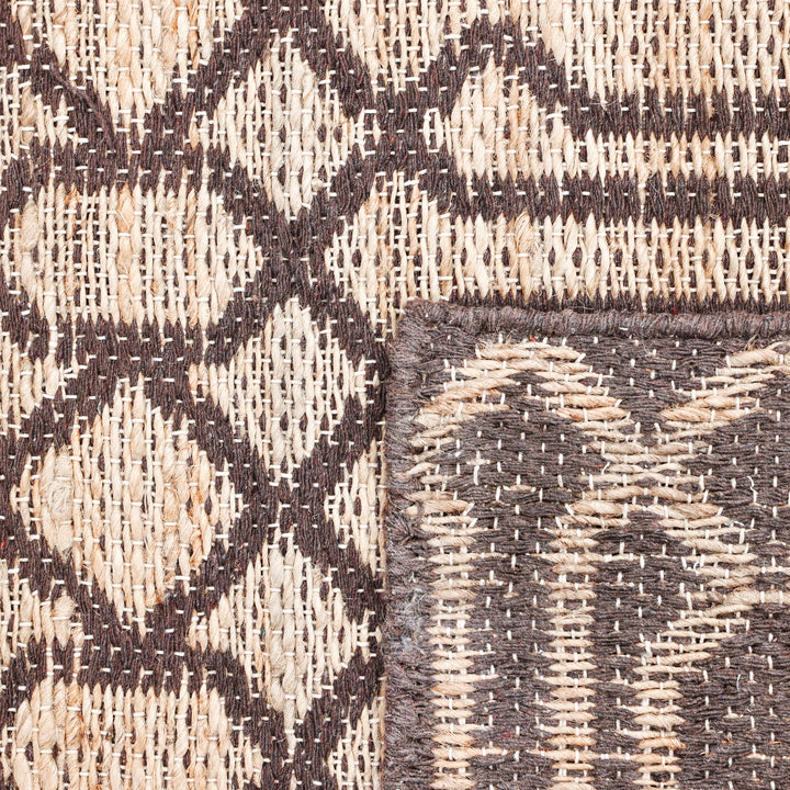 Transitional Jute Cotton Blend Rug Brown / 8' x 10'