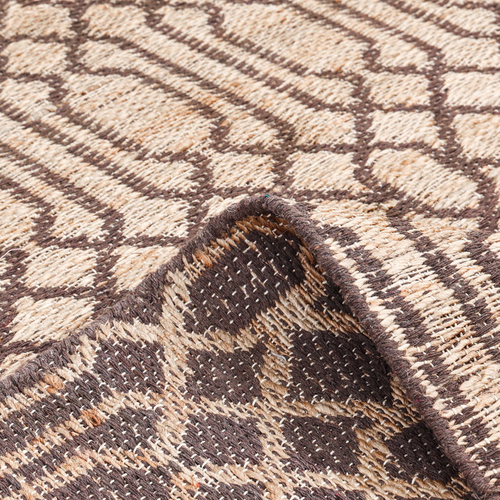 Transitional Jute Cotton Blend Rug Brown / 8' x 10'