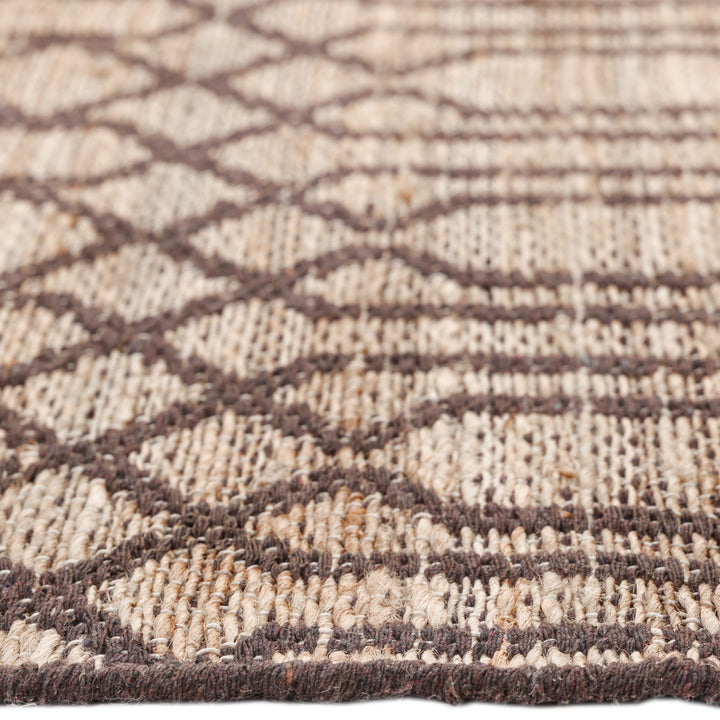 Transitional Jute Cotton Blend Rug Brown / 8' x 10'