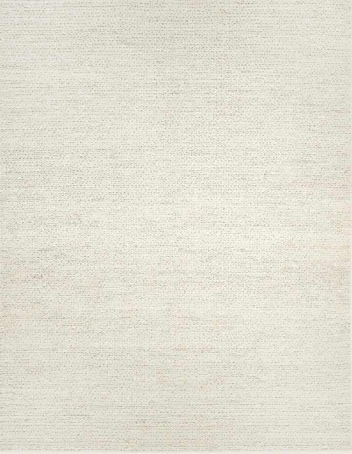 Ivory Textured Jute Cotton Blend Rug