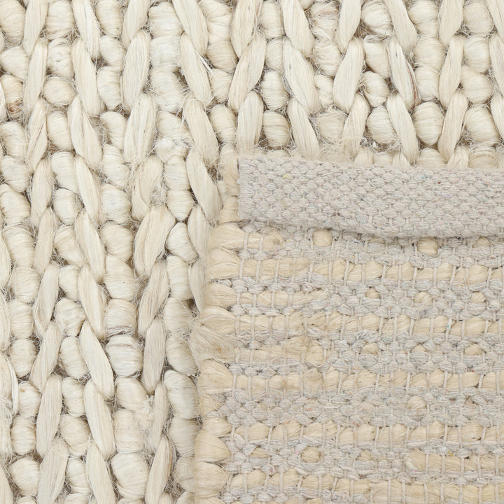Textured Jute Cotton Blend Rug Beige / 8' x 10'