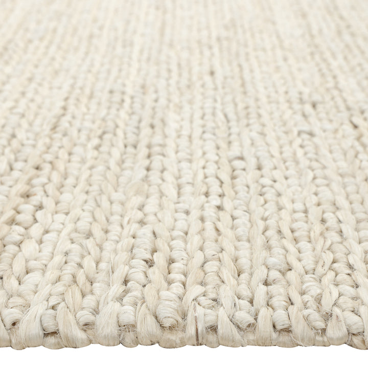 Textured Jute Cotton Blend Rug Beige / 8' x 10'
