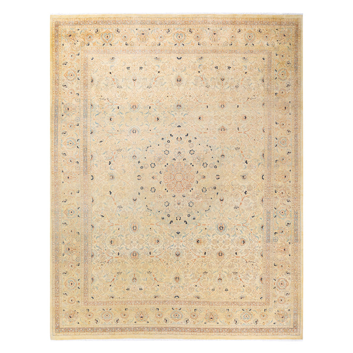 Ivory Traditional Mogul Wool Rug - 8'1" x 10'4"