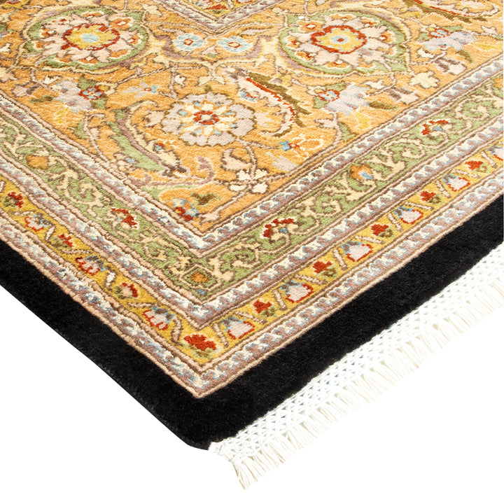 Black Traditional Mogul Wool Rug - 10'2" x 14'10"