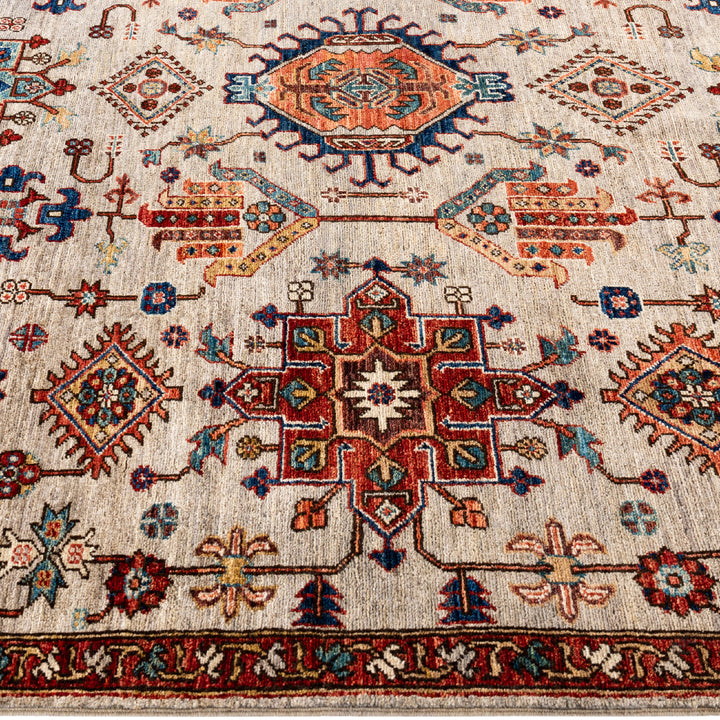 Grey Traditional Serapi Wool Rug - 5'11" x 8'10"