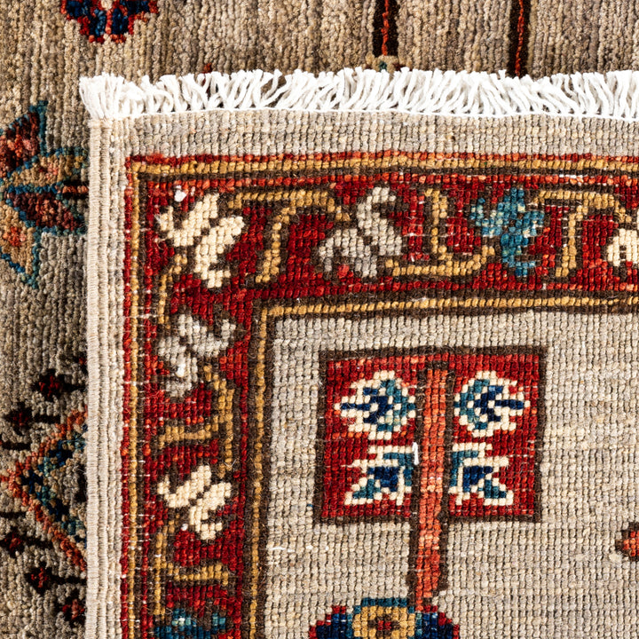 Grey Traditional Serapi Wool Rug - 5'11" x 8'10"