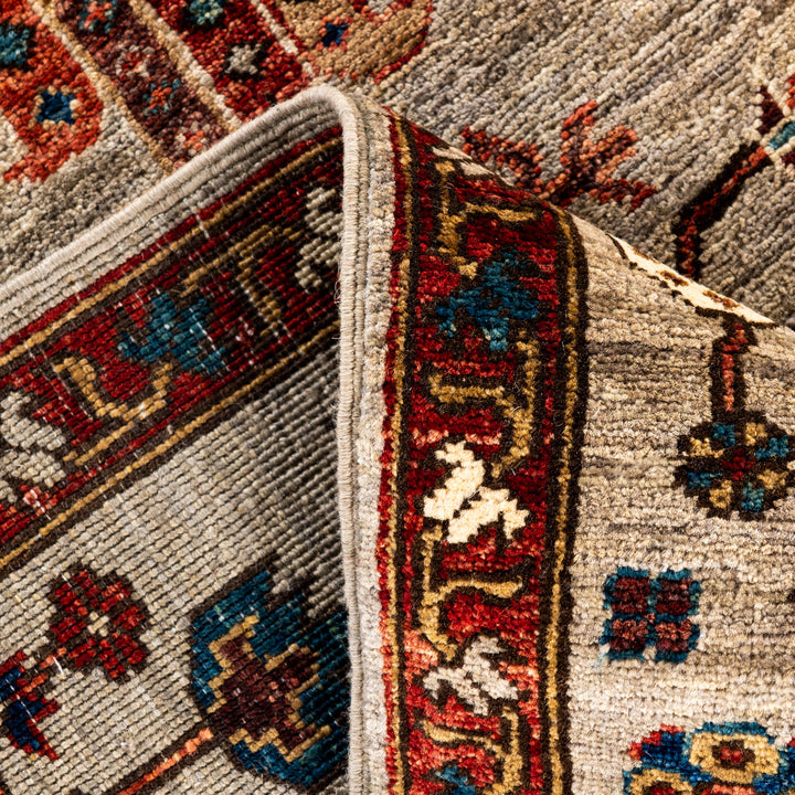 Grey Traditional Serapi Wool Rug - 5'11" x 8'10"