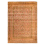 Pink Traditional Mogul Wool Rug - 10'2" x 14'2"