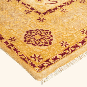 Ivory Traditional Mogul Wool Rug - 8'2" x 10'5" - hover