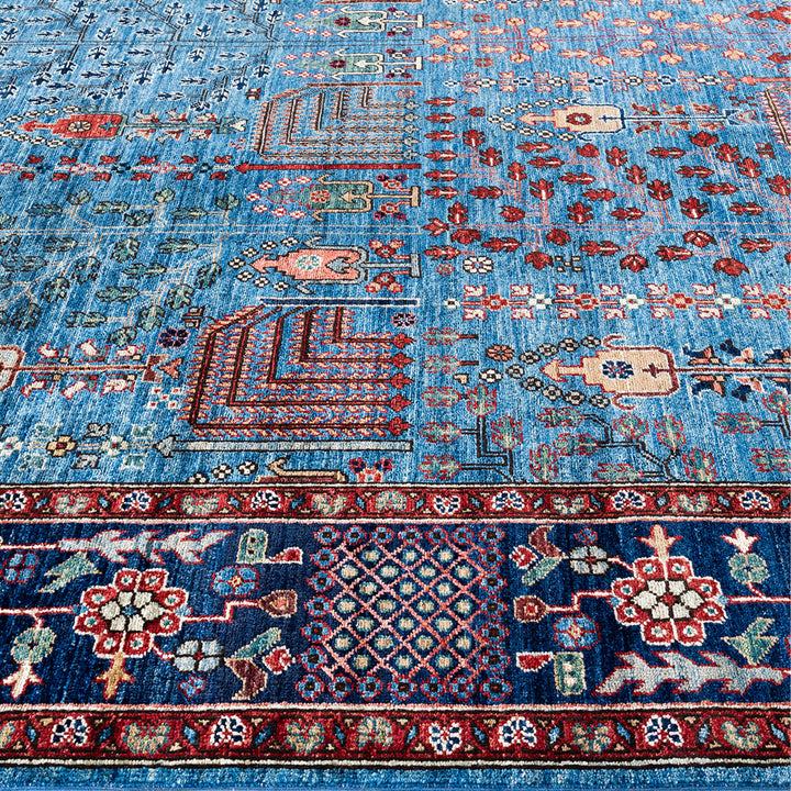 Light Blue Traditional Serapi Wool Rug - 9'3" x 11'10"