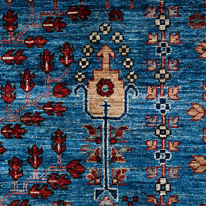 Light Blue Traditional Serapi Wool Rug - 9'3" x 11'10"