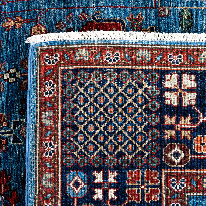 Light Blue Traditional Serapi Wool Rug - 9'3" x 11'10"