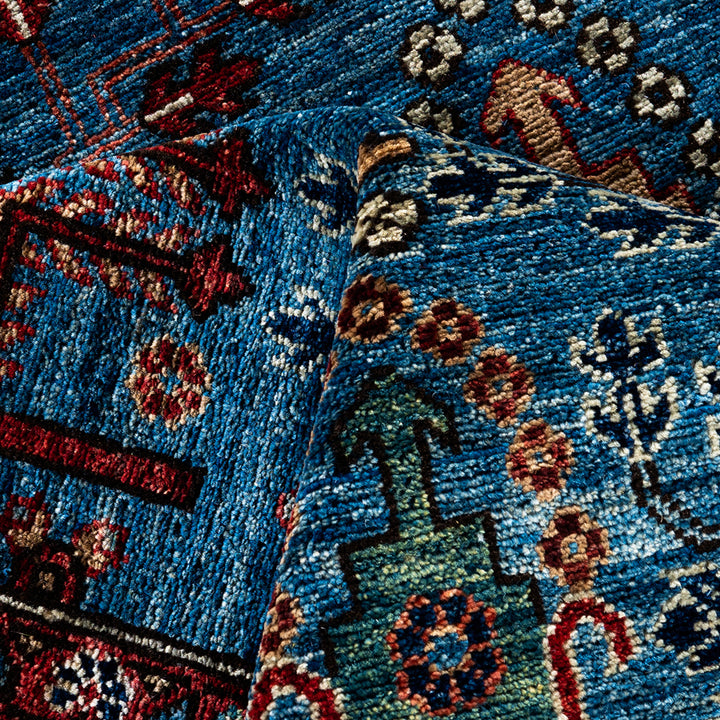 Light Blue Traditional Serapi Wool Rug - 9'3" x 11'10"