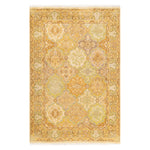 Ivory Traditional Mogul Wool Rug - 4'1" x 6'1"
