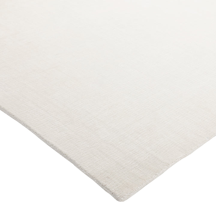 Solid Linen Art Silk Blend Rug Ivory / 8' x 10'