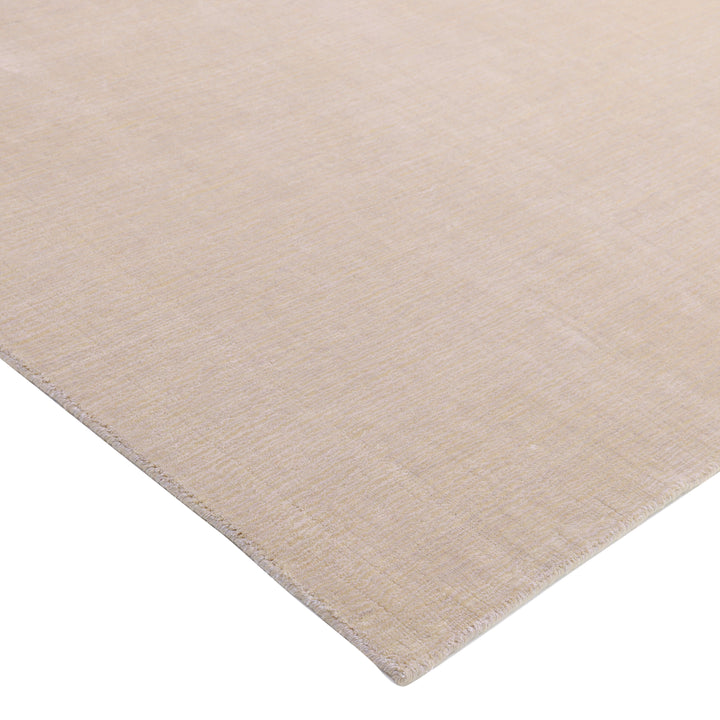 Solid Linen Art Silk Blend Rug