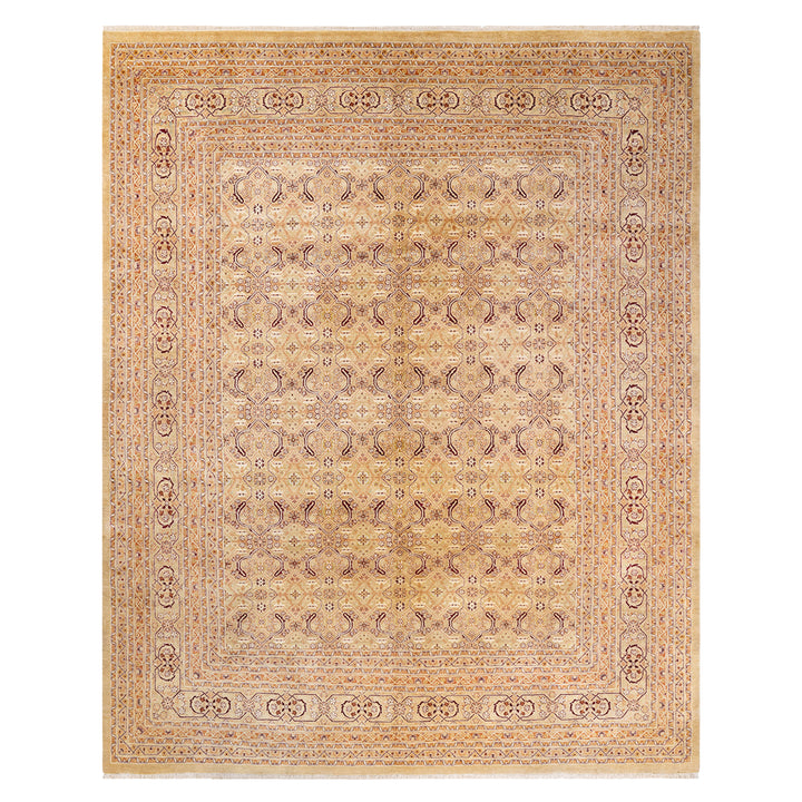 Ivory Traditional Mogul Wool Rug - 8'2" x 10'3"