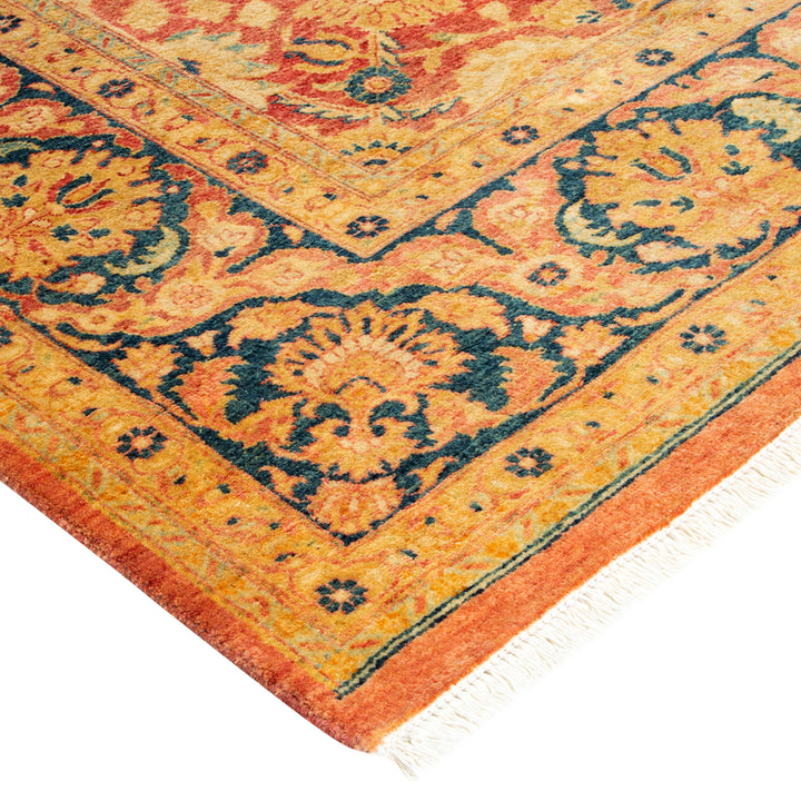 Purple Traditional Mogul Wool Rug - 6'1" x 8'10"