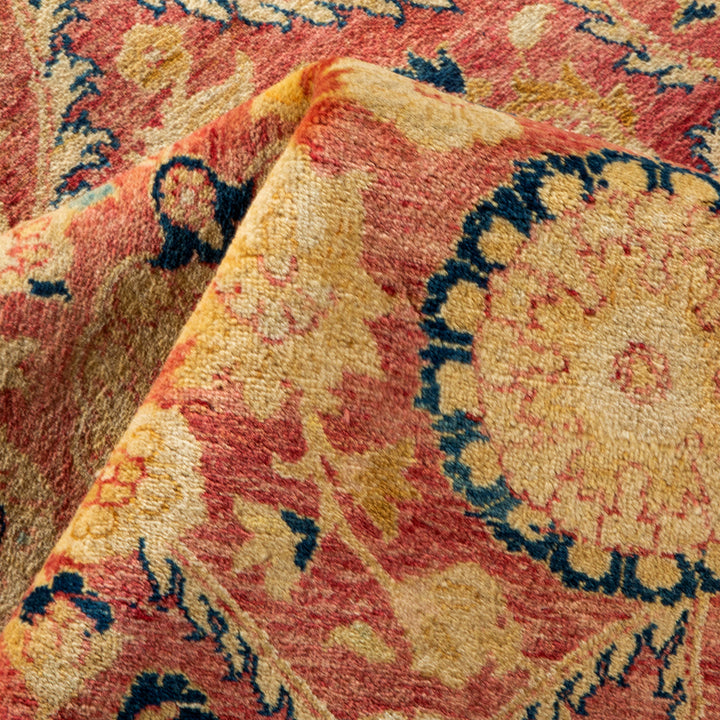 Purple Traditional Mogul Wool Rug - 6'1" x 8'10"